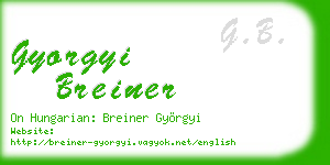 gyorgyi breiner business card